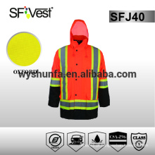 Oi vis jaqueta de segurança reflexiva 3m colete de segurança reflexivo jaqueta de segurança inverno jaqueta de trabalho CSA Z96-09